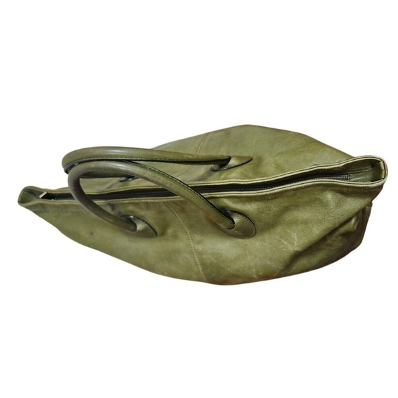 Bottega Venetta leather hand bag/ tote bag Green - Picture 8 of 16